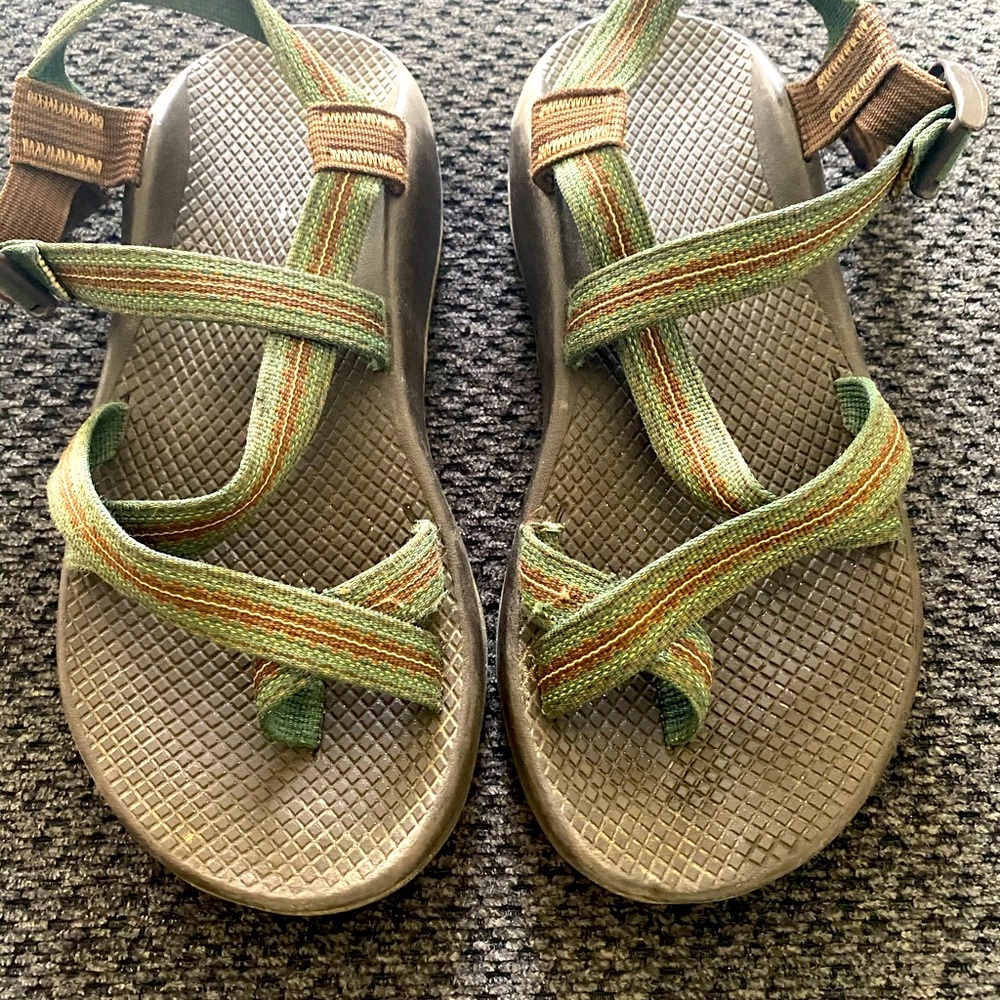 Brown with army green strapped